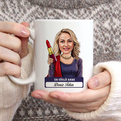 En Süslü Anne Karikatürlü Kupa Bardak - 3