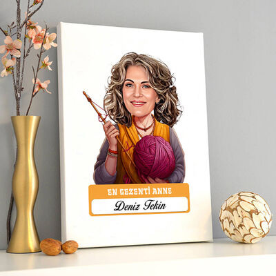 En Tonton Anne Karikatürlü Kanvas Tablo - 1
