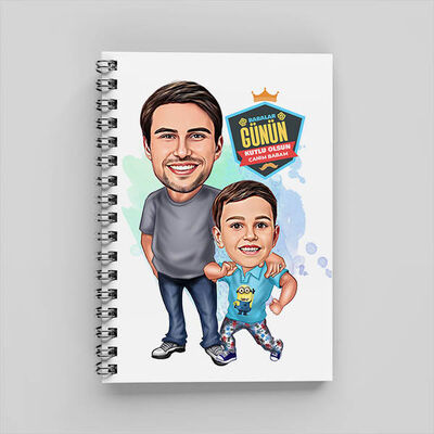 En Yakın Arkadaşım Babam Karikatürlü Defter - 1