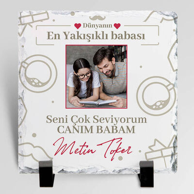 En Yakışıklı Baba Kişiye Özel Taş Blok - 1