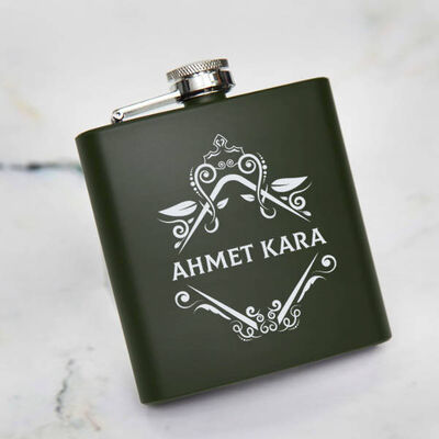 Erkeğe Hediye Elit İçki Matarası 6 Oz Yeşil - 1