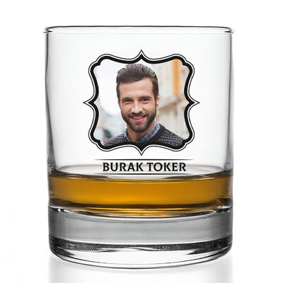 Erkeğe Hediye Fotoğraflı Viski Kadehi Özel Kutusunda - 2