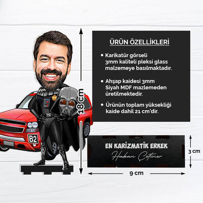 Erkeğe Hediye Kişiye Özel Karikatürlü Biblo - 6
