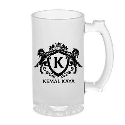 Erkeğe Hediyelik İsimli Bira Kadehi - 2