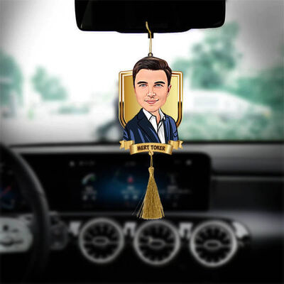 Erkeğe Hediyelik Karikatürlü Araba Süsü - 1