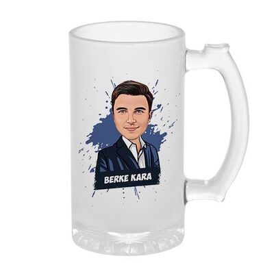 Erkeğe Hediyelik Karikatürlü Bira Bardağı - 1