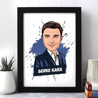 Erkeğe Hediyelik Karikatürlü Çerçeve - 1