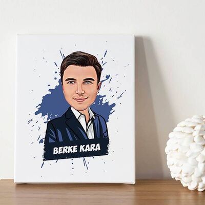 Erkeğe Hediyelik Karikatürlü Kanvas - 1