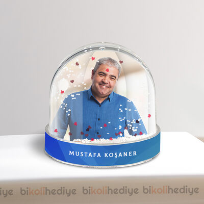 Erkeğe Özel Fotoğraflı Kar Küresi - 5