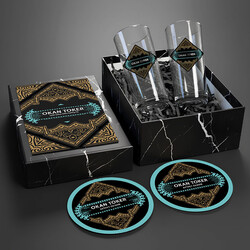 Erkeğe Özel Tasarımlı İsimli Rakı Bardağı Seti - 1