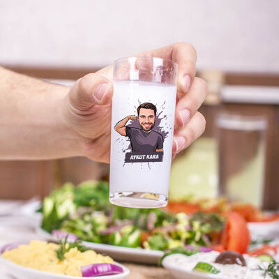 Erkek Arkadaşa Hediye Karikatürlü Rakı Bardağı - 2