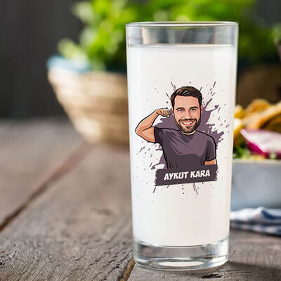Erkek Arkadaşa Hediye Karikatürlü Rakı Bardağı - 3