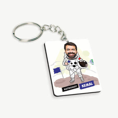 Erkek Astronot Karikatürlü Anahtarlık - 1