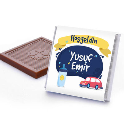 Erkek Bebeklere Özel Hoş Geldin Çikolatası - 3
