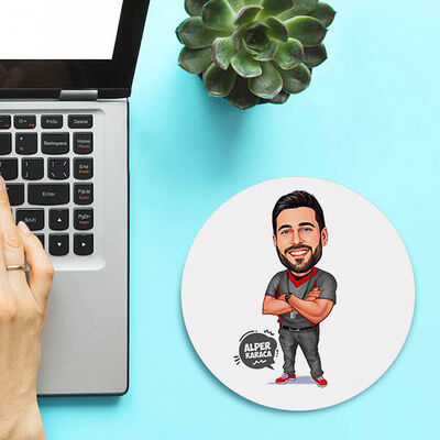 Erkek Hakem Karikatürlü Mousepad - 1