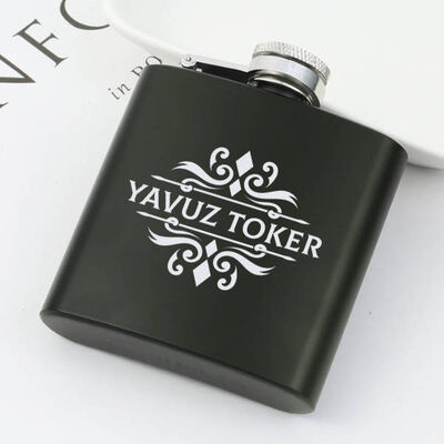 Erkek Sevgiliye Hediye Kanyak Matarası 6 Oz Yeşil - 1