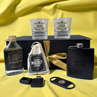 Erkek Sevgiliye Platinum Prestige Premium Viski Seti - 1