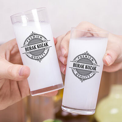 Erkek Sevgiliye Premium Tasarım İkili Rakı Bardağı - 2