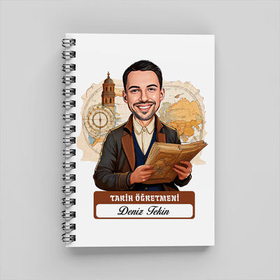 Erkek Tarih Öğretmeni Karikatürlü Defter - 1