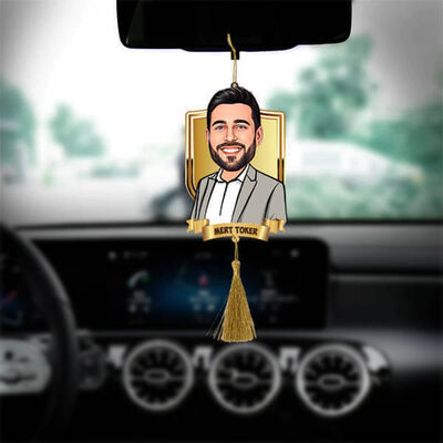 Erkekler İçin Kişiye Özel Karikatürlü Araba Süsü - 1