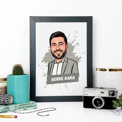 Erkekler İçin Kişiye Özel Karikatürlü Çerçeve - 1
