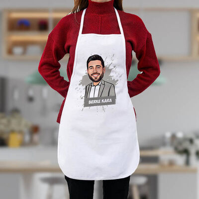 Erkekler İçin Kişiye Özel Karikatürlü Mutfak Önlüğü - 1