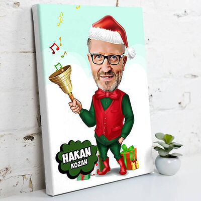 Erkeklere Özel Karikatürlü Kanvas Tablo - 1