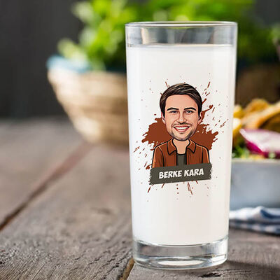 Erkeklere Özel Karikatürlü Tasarım Rakı Bardağı - 3