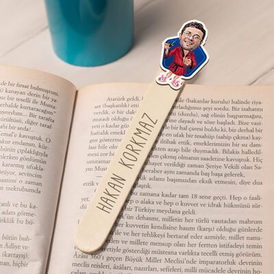 Evinin Patronu Karikatürlü Çubuk Kitap Ayracı - 1