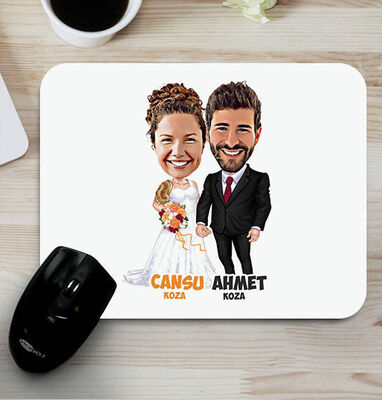 Evlilik Hayali Karikatürlü Mouse Pad - 1