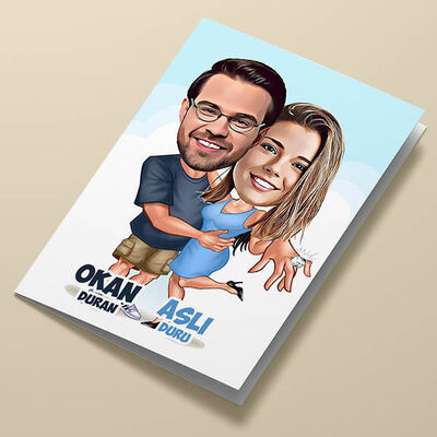 Evlilik Teklifim Karikatürlü Tebrik Kartı - 1
