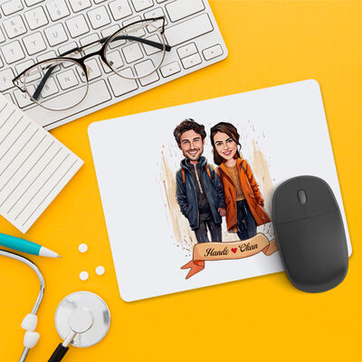 Eylül Ayında Aşk Karikatürlü Mousepad - 1