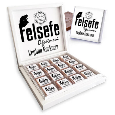 Felsefe Öğretmenine Hediye Çikolata Kutusu - 1