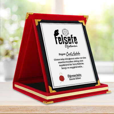 Felsefe Öğretmenine Hediye Plaket - 1
