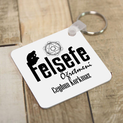 Felsefe Öğretmenlerine Özel Kare Anahtarlık - 1