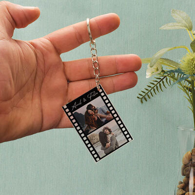 Film Şeridi Fotoğraflı Pleksi Anahtarlık - 3