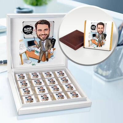 Finansçı Karikatürlü Çikolata Kutusu - 1