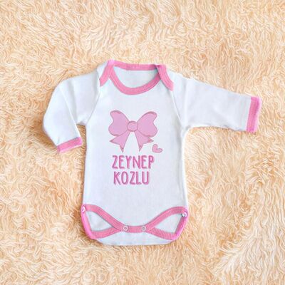 Fiyonk Desenli Kız Bebek Zıbını - 1