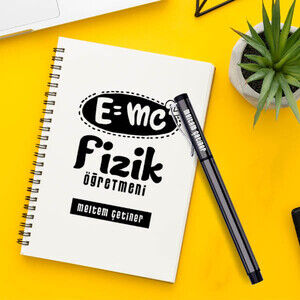 Fizik Öğretmeni Temalı Defter ve Kalem - 2