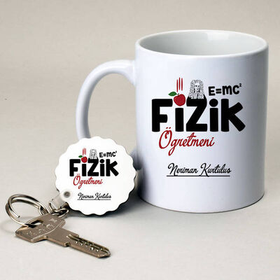 Fizik Öğretmenine Hediye Kupa ve Anahtarlık - 1