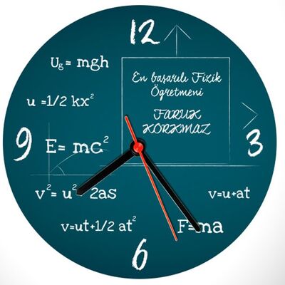 Fizik Öğretmenine Özel Duvar Saati - 1