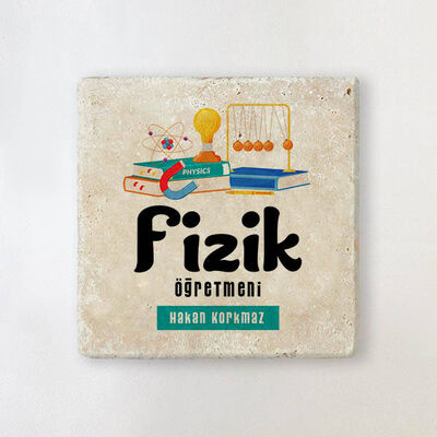 Fizik Öğretmenlerine Özel İsimli Bardak Altlığı - 1