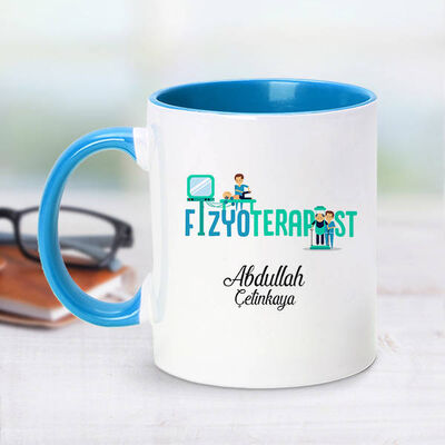 Fizyoterapist İçin Mavi Kupa Bardak - 1