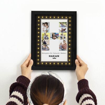 Fotoğraf Harfli Babaya Hediye Işıklı Çerçeve - 2