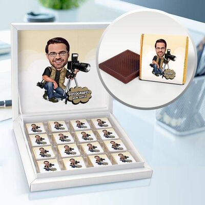 Fotoğrafçı Karikatürlü Çikolata Kutusu - 1