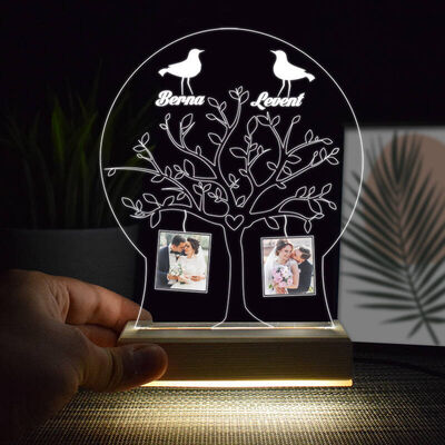 Fotoğraflı Aşk Temalı 3d Led Lamba - 1
