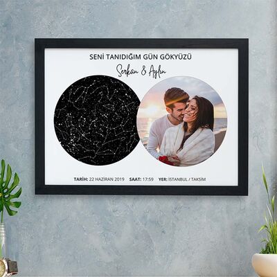 Fotoğraflı Bizim Gökyüzümüz A4 Çerçeve - 1
