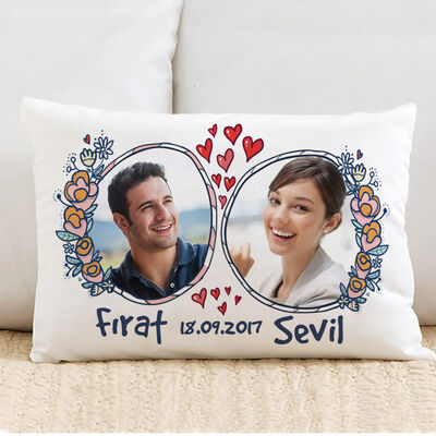 Fotoğraflı Dikdörtgen Sevgili Yastığı - 1