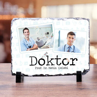 Fotoğraflı Doktorlara Özel Masaüstü Taş Baskı - 1