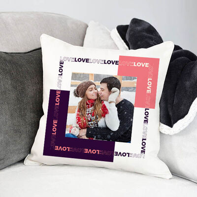 Fotoğraflı Love Sevgili Yastığı - 1